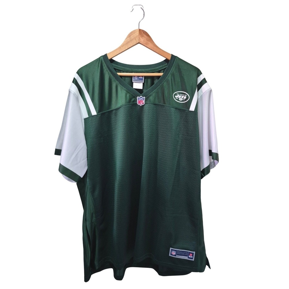 NFL New York Jets Pro Line‎ Football Jersey Green White Womens 4XL New